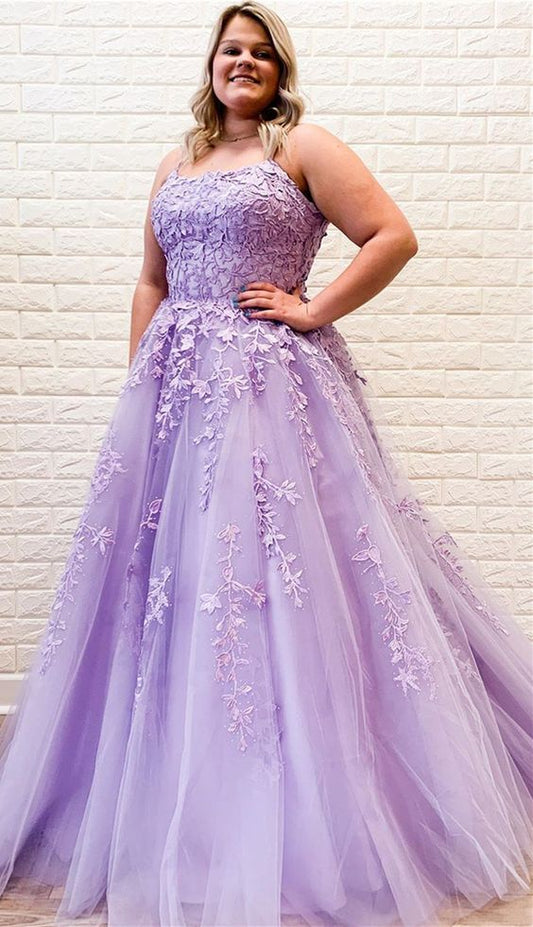 Vestidos de fiesta largos con escote en A, tirantes finos, espalda descubierta y apliques 