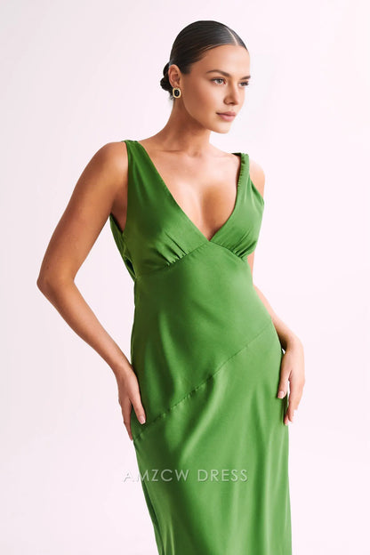 Amzcw Elegantes Vestidos de Fiesta Línea A Satén Verde Azulado con Hombros Descubiertos Mini Vestido Corto Venta Caliente para Mujeres 