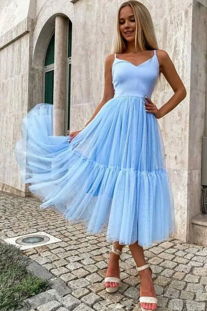 Amzcw Simple burgundy v neck tulle prom dress burgundy evening dress New Arrivals