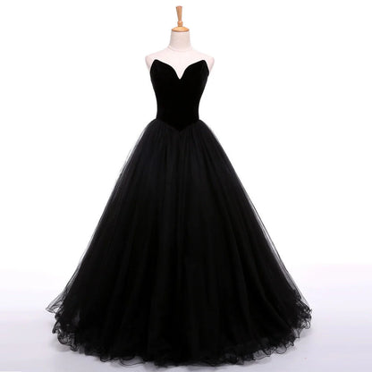 Vestidos de fiesta largos de tul burdeos, sin mangas, con escote en V y corte A hasta el suelo 