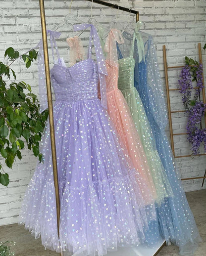 Vestidos de cóctel con escote en forma de corazón, línea A, tul, vestidos cortos para el regreso a casa 