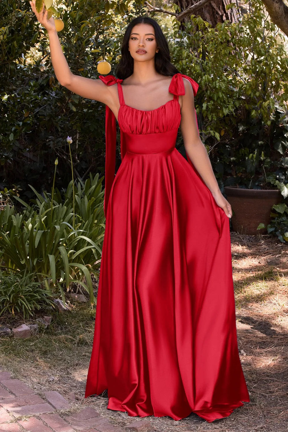 Sweetheart Neck Blush Pink Satin Evening Dresses with Shoulder Bow Ties and Floor-Length Skirt