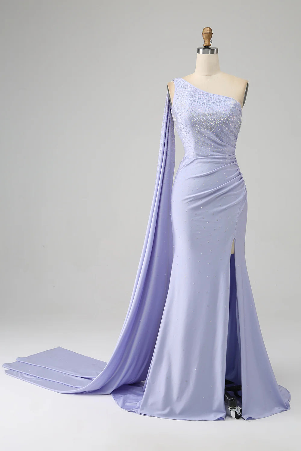 Amzcw Lilac Mermaid One Shoulder Backless Long Prom Dress with Slit prom dresses shops