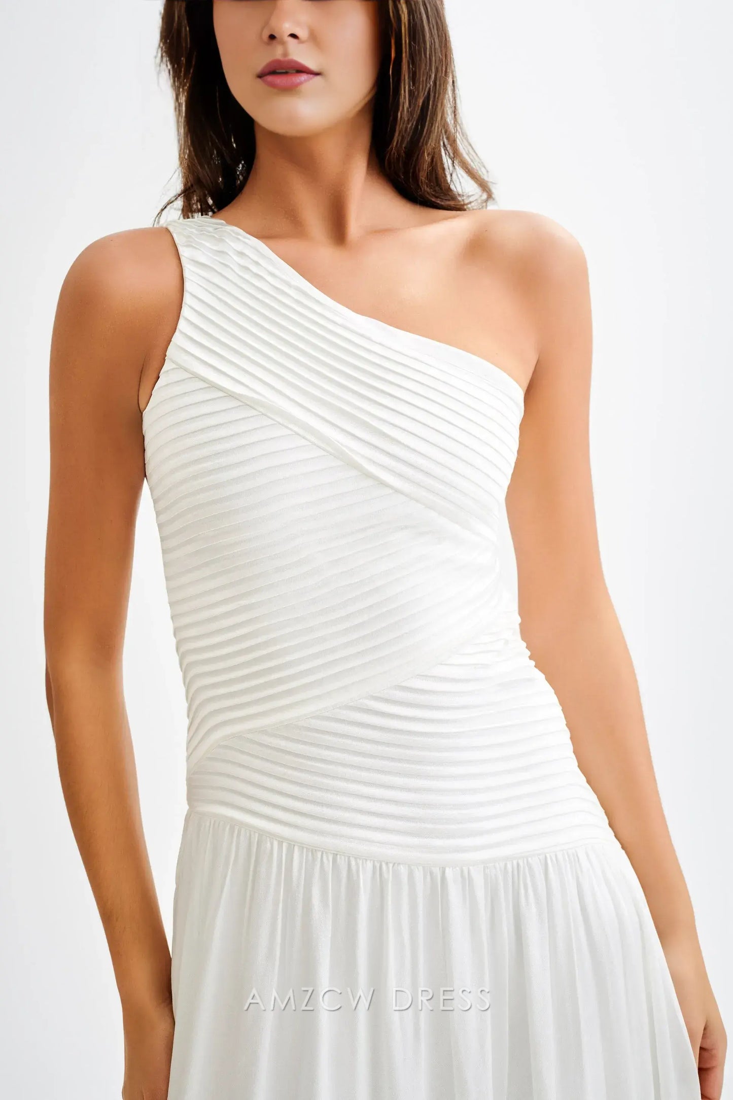 Amzcw Elegantes Vestidos de Fiesta Línea A Satén Verde Azulado con Hombros Descubiertos Mini Vestido Corto Venta Caliente para Mujeres 