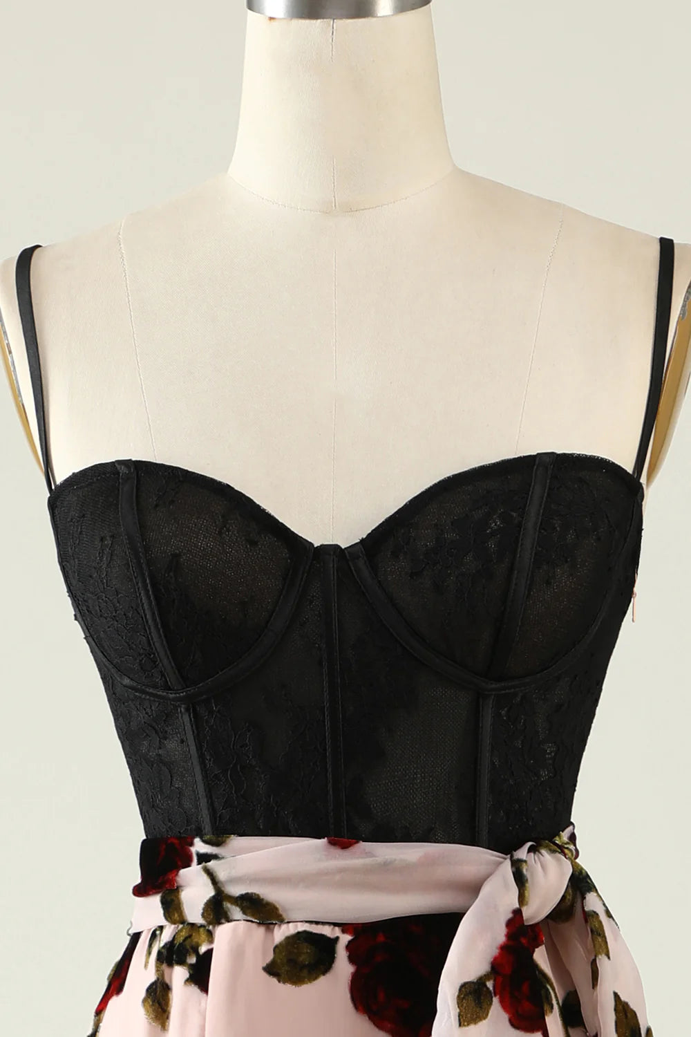 Vestido de fiesta con tirantes finos y estampado floral de Amzcw 