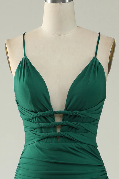 Vestido de fiesta Amzcw de sirena con tirantes finos en azul real, talla grande, con espalda cruzada 