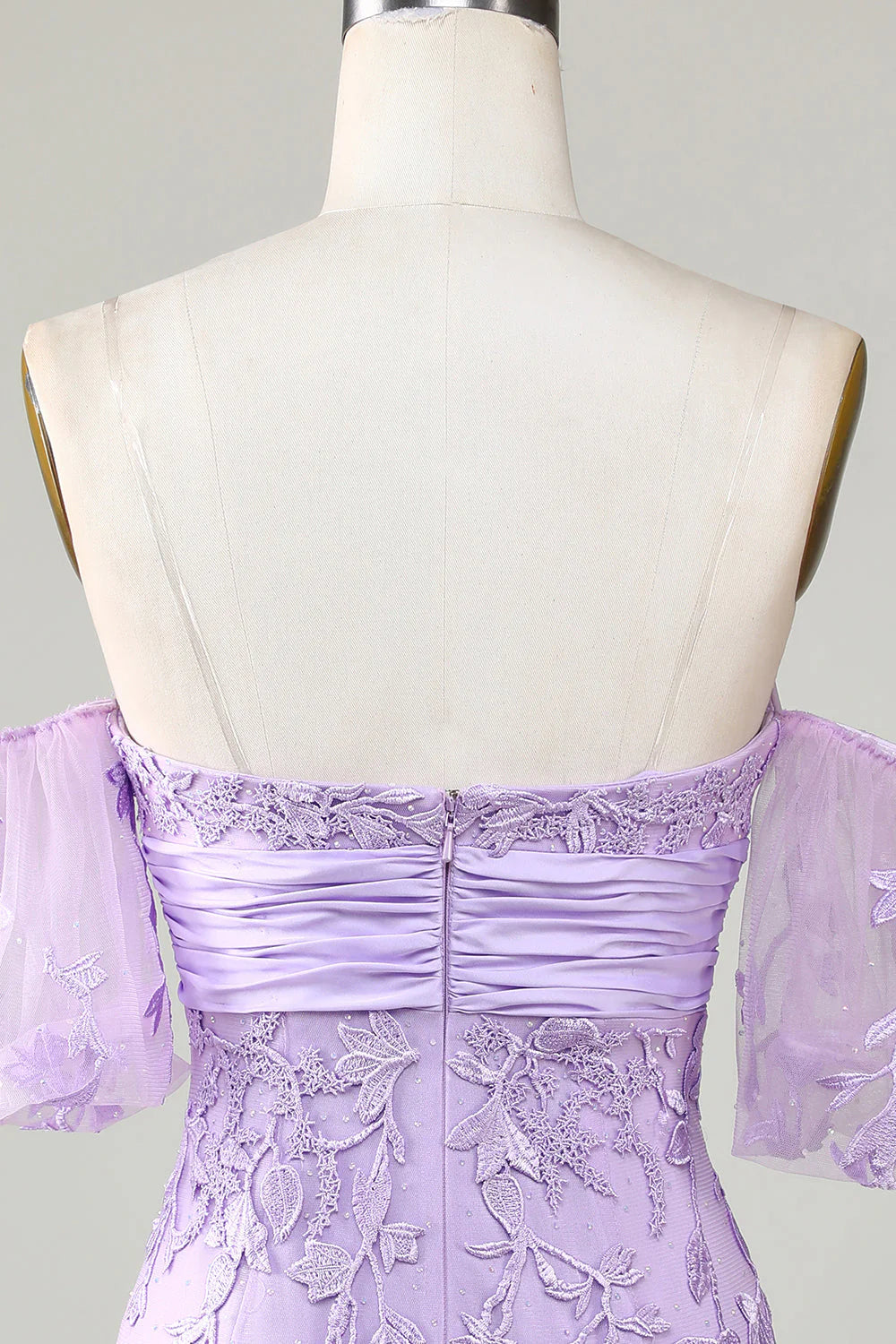 Amzcw Purple Bodycon Sweetheart Short Homecoming Dress with Bowknot