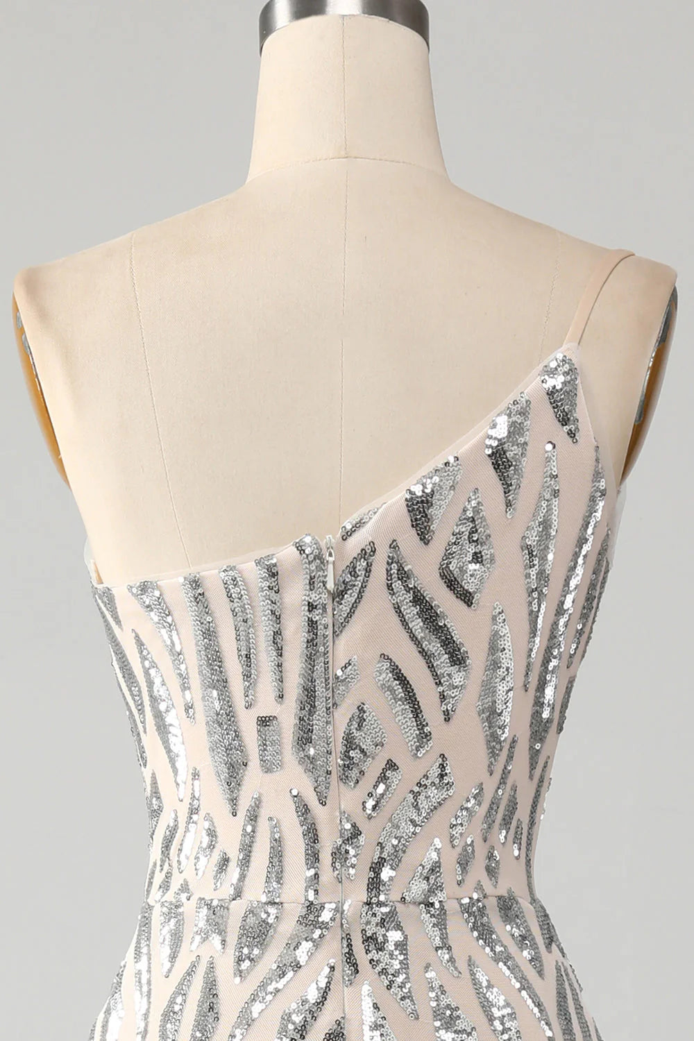 Amzcw Sparkly Dark Green Mermaid One Shoulder Sequins Long Prom Dress prom dresses with long sleeves