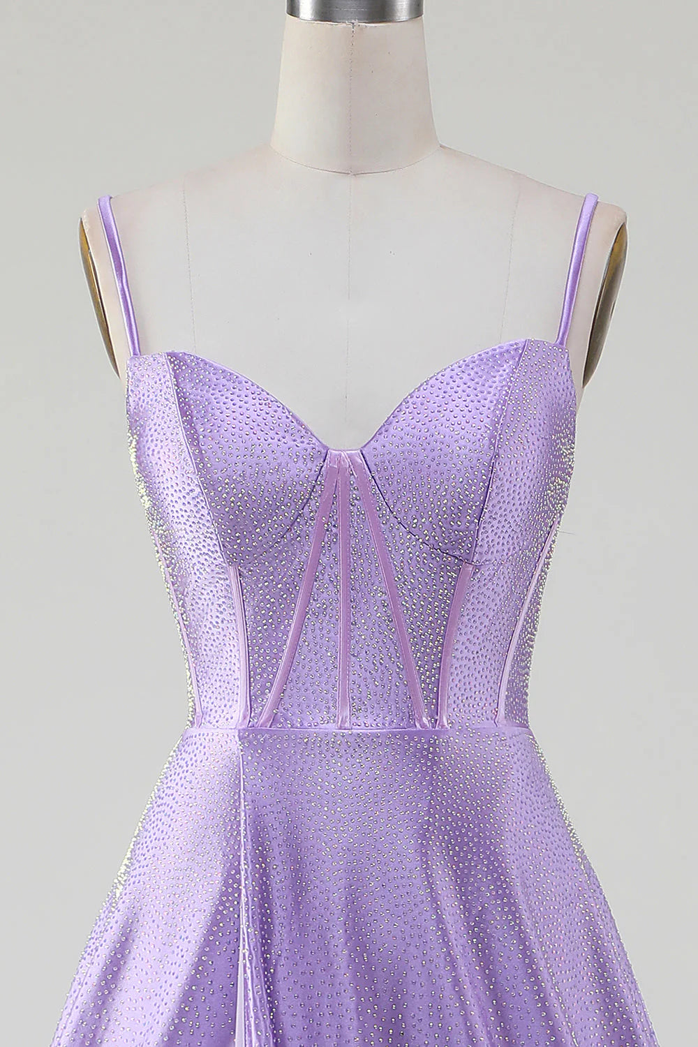 Amzcw Sparkly Simple Lilac A-Line Side Slit Corset Prom Dresses with Rhinestones prom dresses shops