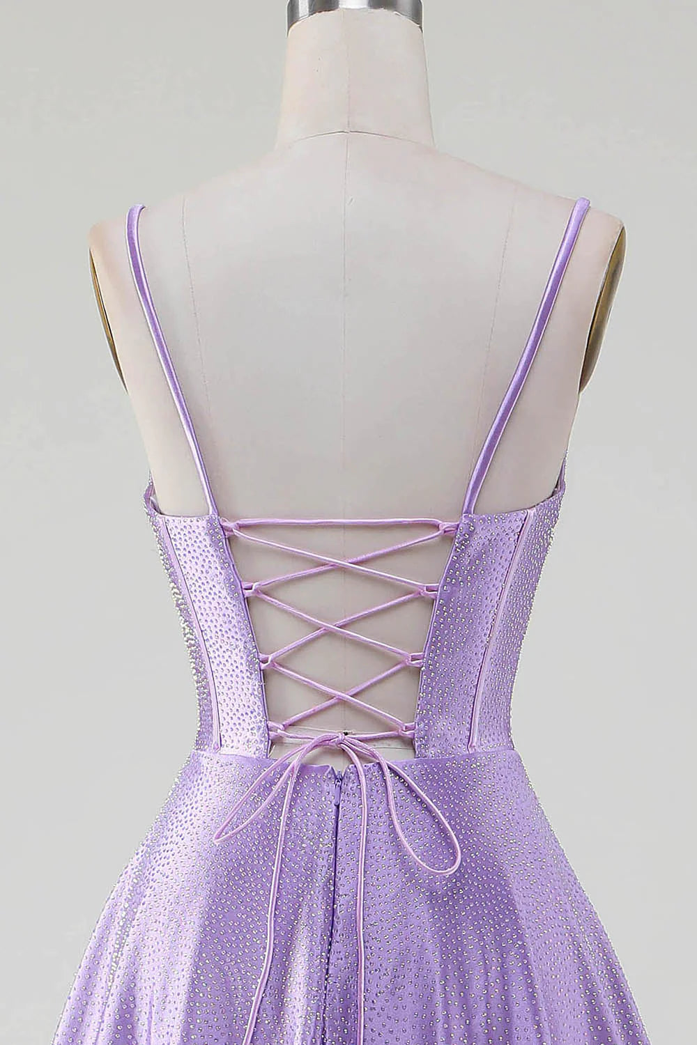 Amzcw Sparkly Simple Lilac A-Line Side Slit Corset Prom Dresses with Rhinestones prom dresses shops