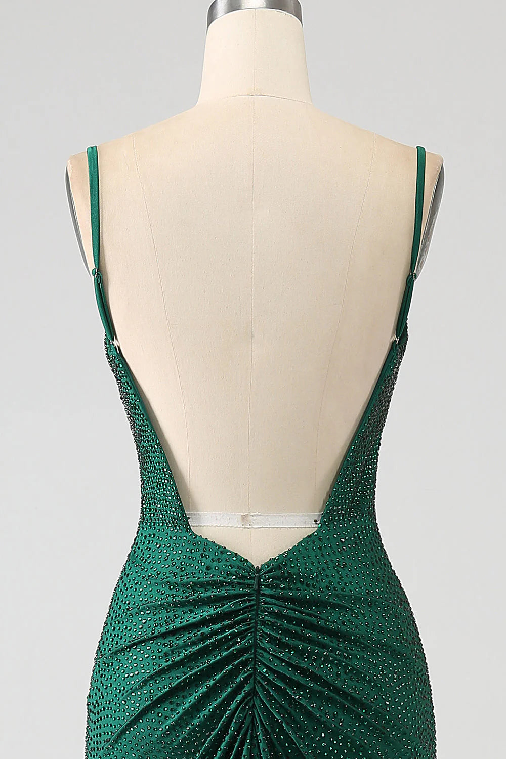 Amzcw Sparkly Dark Green Mermaid Beaded Long Prom Dress with Slit prom dresses shops