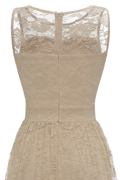 Vestido formal largo de encaje blanco 