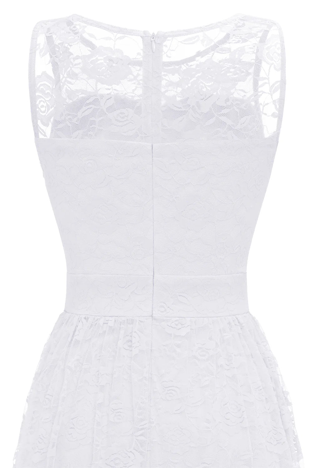 Vestido formal largo de encaje blanco 