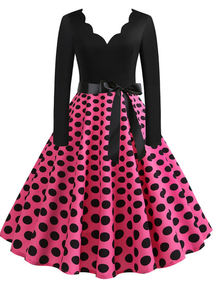 Dresses 1950s Vintage Inspired Prom Dress Cocktail Dress Dress A-Line Dress Tea Dress Rockabilly Flare Dress Audrey Hepburn Women's Teen Adults' Cosplay Costume A-Line Christmas Homecoming Daily Wear