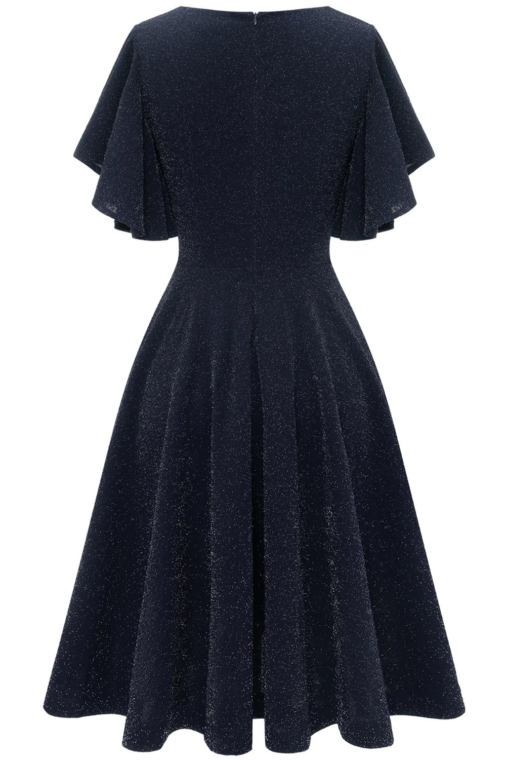 Vestido de fiesta informal negro con purpurina 