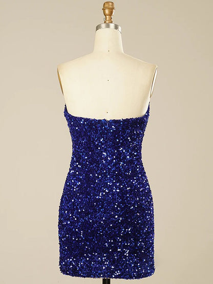 Sheath/Column Sweetheart Sleeveless Short/Mini Dresses