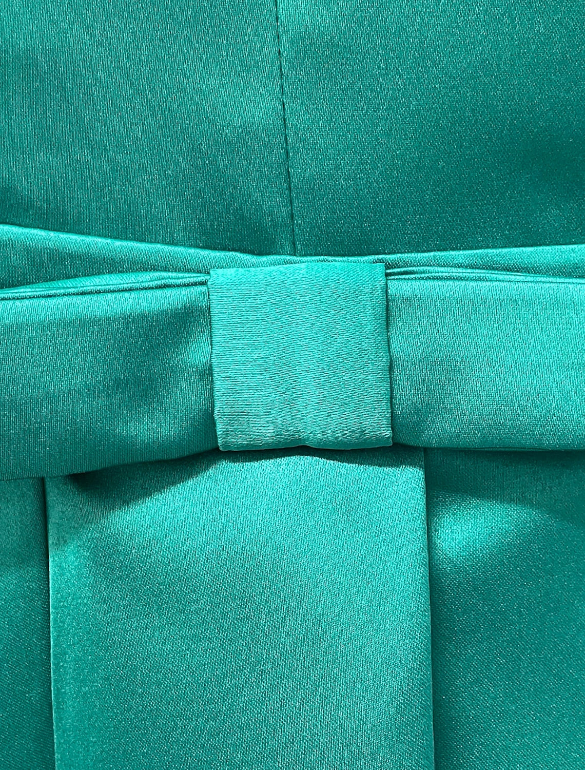 Vestido de noche elegante de corte A, vestido navideño rojo y verde, vestido formal para invitada de boda, largo hasta el suelo, manga 3/4, escote en V, satén con lazo(s).