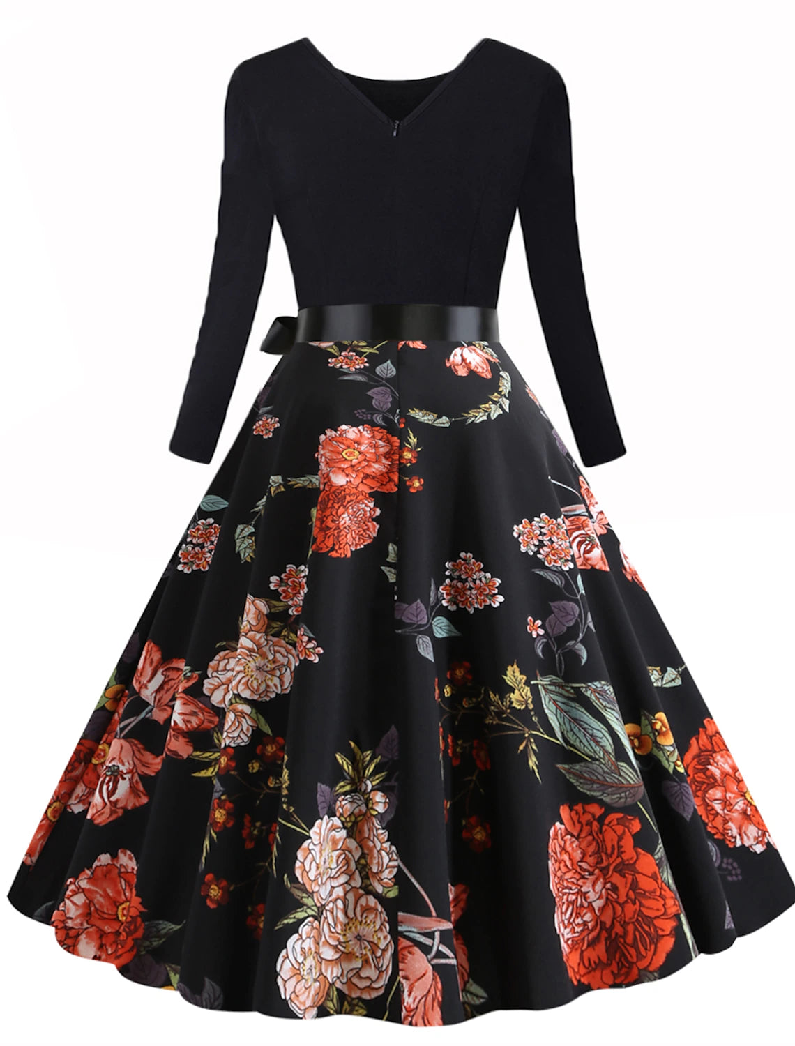 Vestidos Retro Vintage 1950s Vestido de fiesta Vestido de cóctel Vestido de línea A Vestido de té Vestido acampanado Rockabilly Audrey Hepburn Disfraz de cosplay para mujer Fiesta de bienvenida Vestido de uso diario Verano