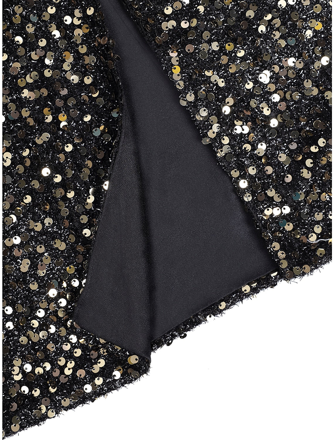 Vestido de lentejuelas para mujer, vestido de fiesta, vestido brillante, vestido de regreso a casa, vestido midi ajustado, negro, manga corta, otoño, primavera, verano, cuello alto, oficina