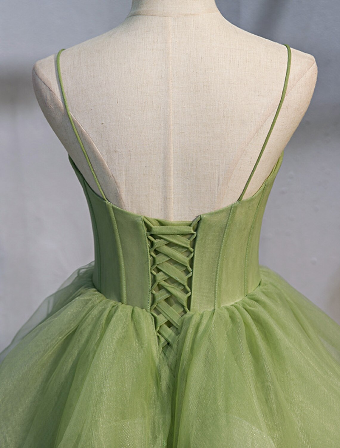 Ball Gown Quinceanera Dresses Elegant Dress Performance Sweet 16 Court Train Sleeveless Spaghetti Strap Tulle with Ruffles