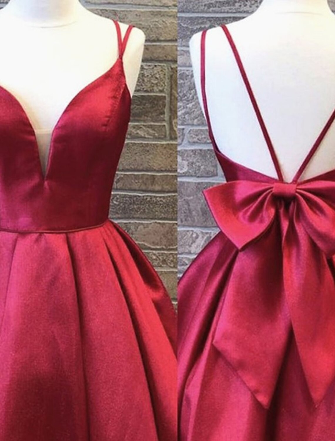 Side view of short A-Line mini dress in charmeuse fabric.