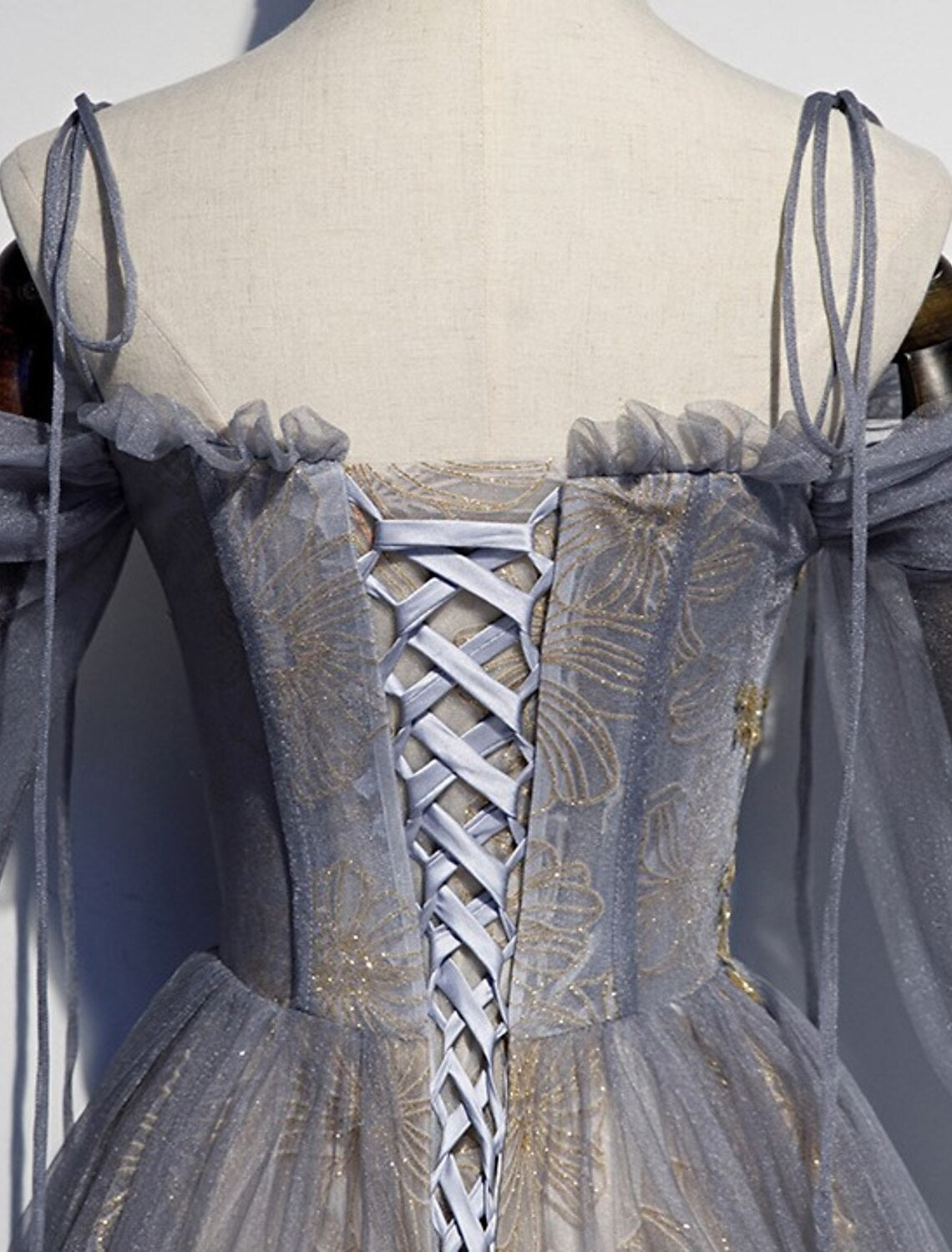 Vestidos de fiesta de corte A, brillantes, para invitadas de boda, largo hasta el suelo, mangas 3/4, tirantes finos, tul con bordado de lentejuelas