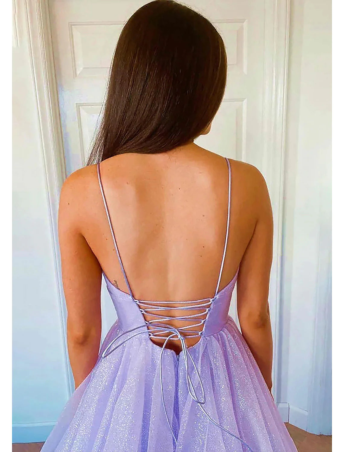 Suknia balowa w kształcie litery A Suknie balowe Błyszcząca i lśniąca Formalna Długość do ziemi Bez rękawów Tiul z dekoltem w serduszko Odkryte plecy z plisami Falbanki