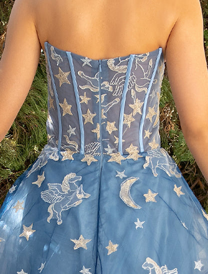 Vestidos de fiesta de gala, lujosos, para bodas, fiestas, con cola, sin mangas, sin tirantes, de encaje con apliques de lentejuelas