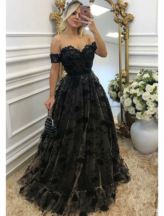 Vestido de fiesta de corte A, con bloques de color, formal, largo hasta el suelo, sin mangas, escote corazón, estilo Familia Addams, encaje, sin espalda y apliques de cuentas.