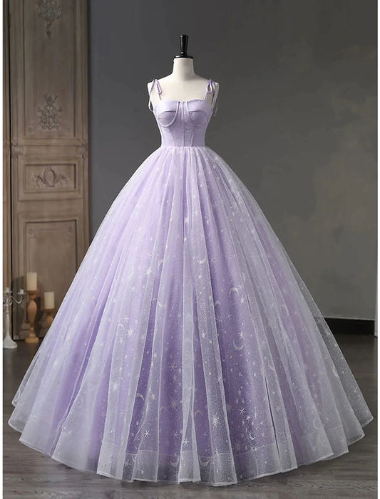 Vestido de fiesta minimalista, formal, largo hasta el suelo, sin mangas, con tirantes finos, de tul, sin espalda y pliegues, con tiras.