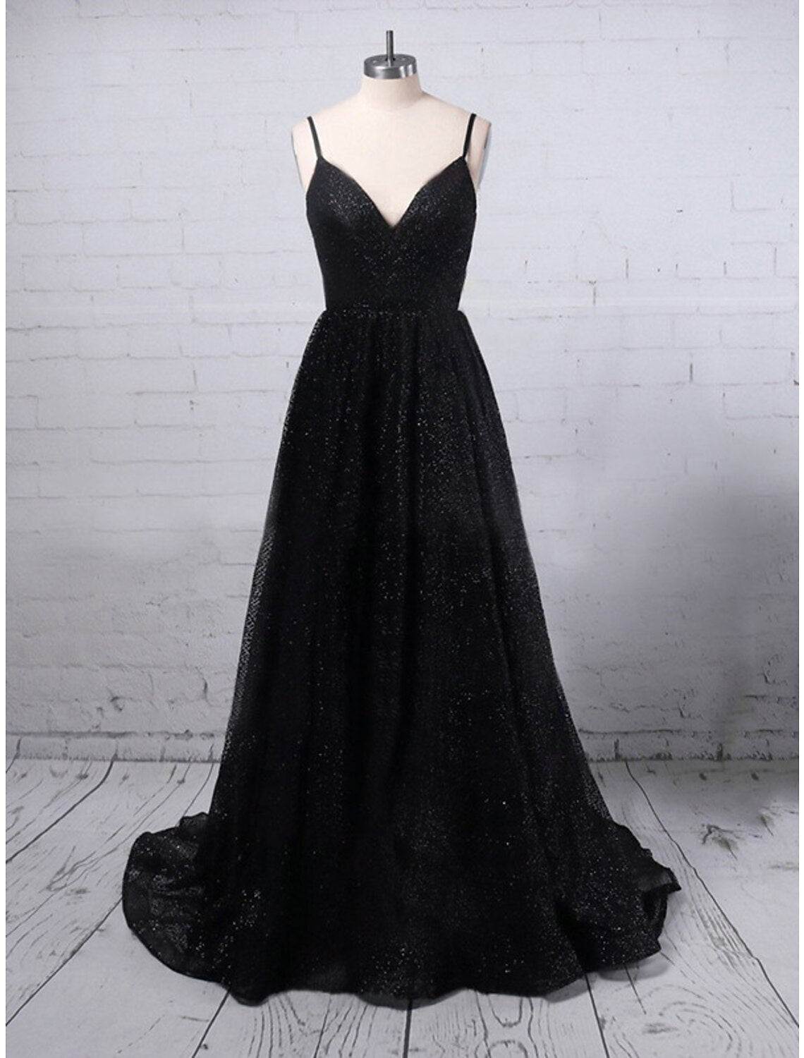 Vestidos de fiesta de corte A, brillantes, para fiesta, largos hasta el suelo, sin mangas, cuello en V, con lentejuelas y abertura